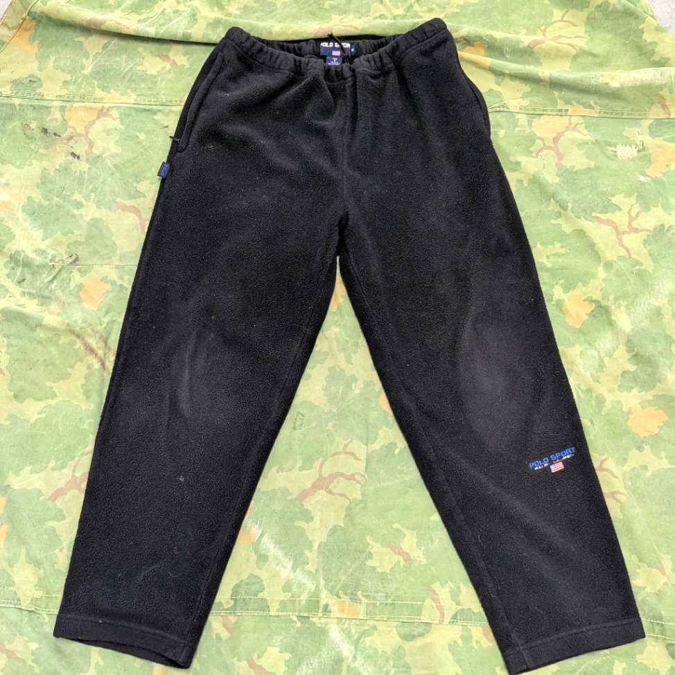 Vtg Polo Sport Ralph Lauren Made In Usa Fleece Sweatpants Size Medium Rare